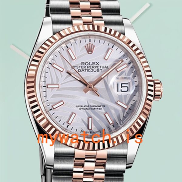 Rolex Datejust 41mm Mens M126231-0031 Jubilee Bracelet Silver Palm Motif Dial: A Timeless Masterpiece