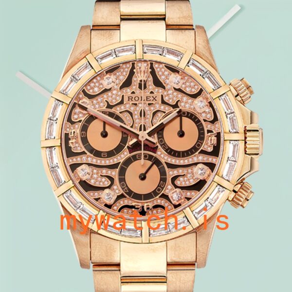 Rolex Daytona Mens 40mm 116568 Rose Gold Dial Diamond Bezel: A Timeless Masterpiece