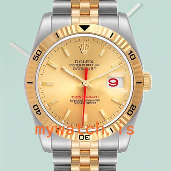 Rolex Datejust Turn-o-graph 36mm Mens 116263 Champagne Dial Stainless Steel: A Timeless Masterpiece
