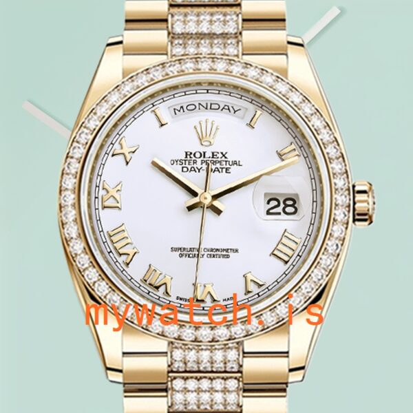 Rolex Day-Date 36mm Mens m118348-0151 Gold-tone White Dial: Genuine vs. Replica Analysis