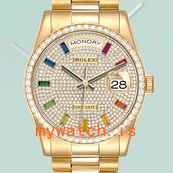 Rolex Day-Date Men’s m128348rbr-0030 36mm Diamond Bezel: A Symbol of Luxury and Precision