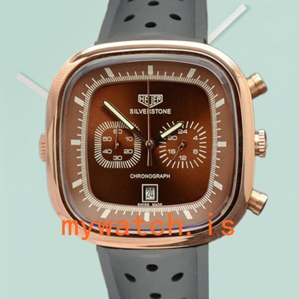 Tag Heuer Silverstone Men 43mm SilverstoneBRSR-001 Rubber Band Brown Dial: A Timeless Masterpiece