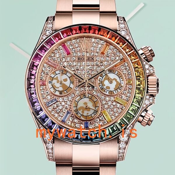 Rolex Daytona 40mm Mens 116595RBOW Diamond Paved Dial: Genuine vs. Replica