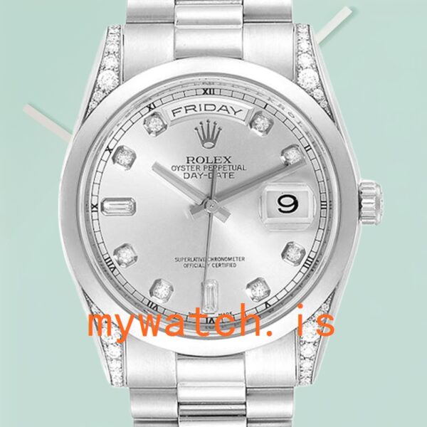 Rolex Day-Date Men’s 118296 36mm President Bracelet Silver-tone: A Timeless Masterpiece