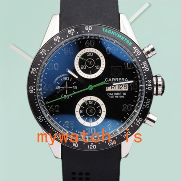 Tag Heuer Carrera 43mm Mens CarreraBKAR-001 Black Dial Stainless Steel: Genuine vs. Replica