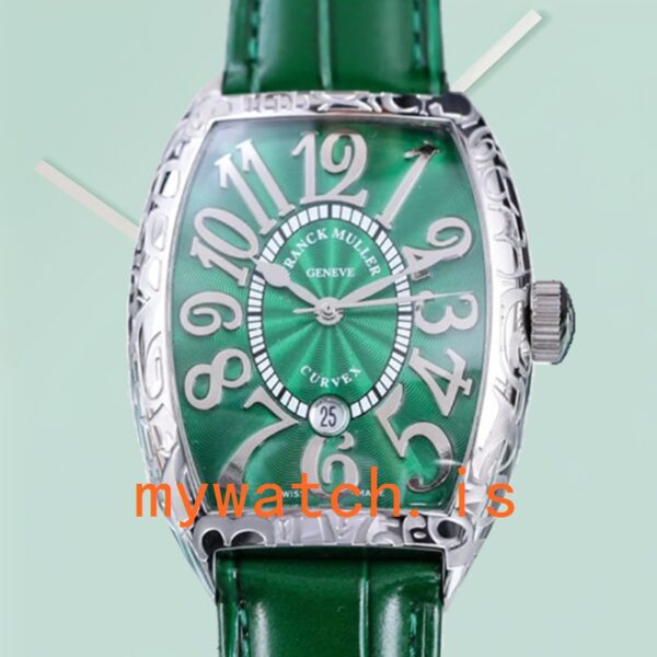Franck Muller Cintrée Curvex 40mm 8880 CC AT Unisex Green Dial Silver-tone: Genuine vs. Replica